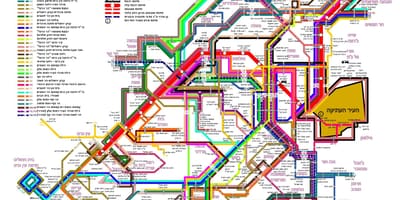 Bus mapa Jeruzaléma