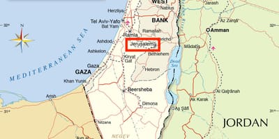 Jeruzalém na mapě