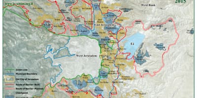 Jeruzalém okolí mapě