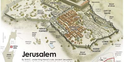 Mapa starověkého Jeruzaléma